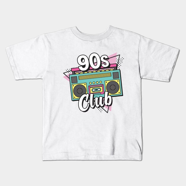 90s club Kids T-Shirt by ArtStopCreative